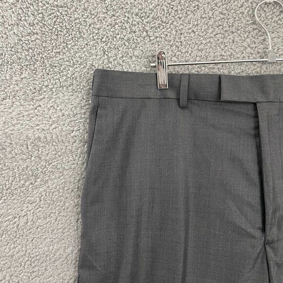 Axist‎ Premium Performance Flat Front Men 38 Gray No Iron Dress Pants - Picture 3 of 12